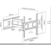 Kép 6/6 - Kijelző fali konzol, forgatható, dönthető, állítható magasság, 32"-55", EQUIP