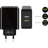 Kép 1/2 - Goobay Dual USB Wall Quick Charge Black