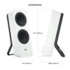 Kép 3/9 - Logitech Z207 5W Bluetooth fehér hangszóró