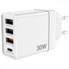 Kép 1/10 - Hálózati töltő, 1xUSB-C PD (20W), USB-A QC 3.0, 2xUSB-A (10W), VERBATIM, fehér