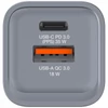 Kép 4/14 - Hálózati töltő, 1xUSB-C PD (35W), USB-A QC 3.0, EU/UK/US, GaN, VERBATIM