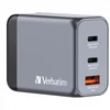 Kép 2/11 - Hálózati töltő, 2xUSB-C PD (65W), USB-A QC 3.0, EU/UK/US, GaN, VERBATIM