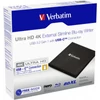 Kép 6/6 - Blu-ray író, (külső meghajtó), 4K Ultra HD, USB 3.1 GEN 1 USB-C, VERBATIM "Slimline"