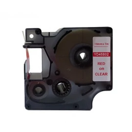 FOR USE DYMO D1 45802 19mm x 7m átlátszó-piros /FU/ FOR USE DYMO D1 45802 19mm x 7m átlátszó-piros /FU/