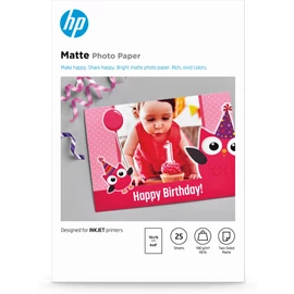 HP Matt fotópapír – 25 lap/10x15 cm HP Matt fotópapír – 25 lap/10x15 cm