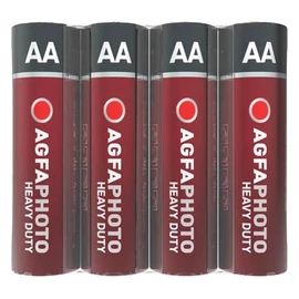 Elem, AA, 4 db, féltartós (szén-cink), zsugor, AGFAPHOTO "Heavy Duty" Elem, AA, 4 db, féltartós (szén-cink), zsugor, AGFAPHOTO "Heavy Duty"