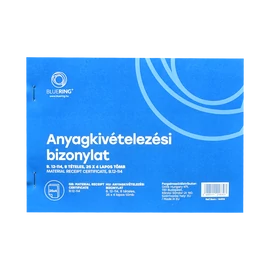 Anyagkivételezési bizonylat A5, 25x4lapos 8 tételes B.12-114