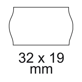 Árazószalag, 32x19mm, fehér, 10tek/cs