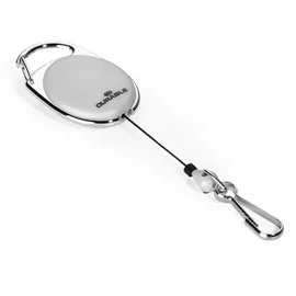 Névjegykártyatartó kihúzható karabineres, Durable with Snap Hook szürke