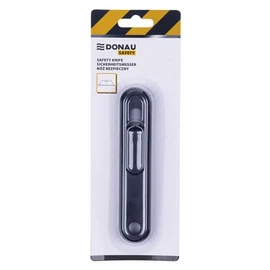 Univerzális kés, cserélhető pengével, 18 mm, DONAU "Safety", fekete