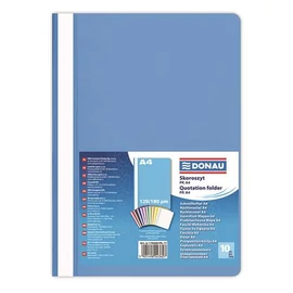 Gyorsfűző, PP, A4, DONAU, világoskék, 10db/cs