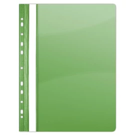 Gyorsfűző, lefűzhető, PVC, A4, DONAU, zöld, 10db/cs