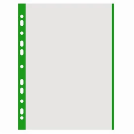 Genotherm, lefűzhető, színes szélű, A4, 40mikron, narancsos felület, DONAU, zöld, 100db/cs