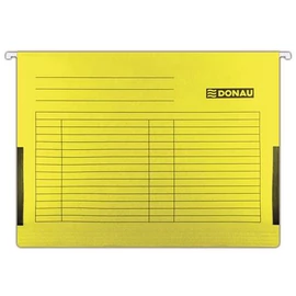 Függőmappa, oldalvédelemmel, karton, A4, DONAU, sárga, 25db/cs