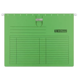 Függőmappa, gyorsfűzős, karton, A4, DONAU, zöld, 25db/cs