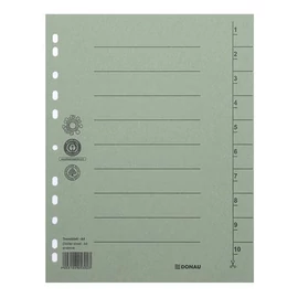 Regiszter, karton, A4, DONAU, zöld, 100db/cs