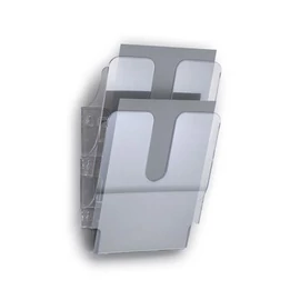 Prospektustartó, fali, álló, A4, DURABLE "FLEXIPLUS 2", átlátszó Prospektustartó, fali, álló, A4, DURABLE "FLEXIPLUS 2", átlátszó