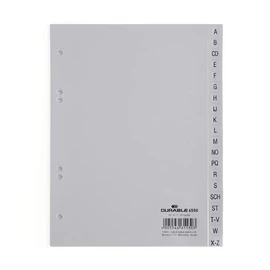 Regiszter, PP, A5, 20 részes, A-Z, DURABLE, szürke