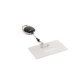 Azonosítókártya-tartó, kihúzható, karabineres, DURABLE "Style", fekete Azonosítókártya-tartó, kihúzható, karabineres, DURABLE "Style", fekete