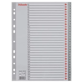Regiszter, műanyag, A4, 1-31, ESSELTE, szürke Regiszter, műanyag, A4, 1-31, ESSELTE, szürke