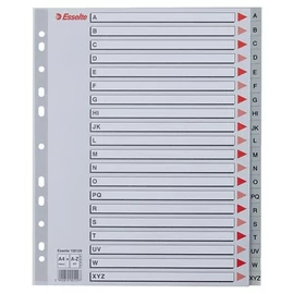 Regiszter, műanyag, A4 Maxi, A-Z, ESSELTE, szürke Regiszter, műanyag, A4 Maxi, A-Z, ESSELTE, szürke