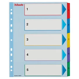 Regiszter, laminált karton, A4 maxi, 1-5, újraírható, ESSELTE Regiszter, laminált karton, A4 maxi, 1-5, újraírható, ESSELTE