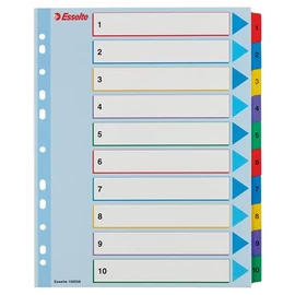 Regiszter, laminált karton, A4 Maxi, 1-10, újraírható, ESSELTE Regiszter, laminált karton, A4 Maxi, 1-10, újraírható, ESSELTE