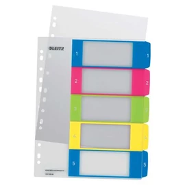 Regiszter, műanyag, A4 Maxi, 1-5, LEITZ "Wow" Regiszter, műanyag, A4 Maxi, 1-5, LEITZ "Wow"