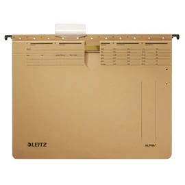 Függőmappa, gyorsfűzős, karton, A4, LEITZ "Alpha", natúr, 25db/cs Függőmappa, gyorsfűzős, karton, A4, LEITZ "Alpha", natúr, 25db/cs