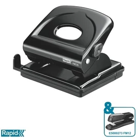 Lyukasztó, kétlyukú, 25 lap, fém, RAPID "FMC25", fekete Lyukasztó, kétlyukú, 25 lap, fém, RAPID "FMC25", fekete