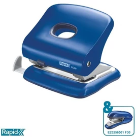 Lyukasztó, kétlyukú, 30 lap, RAPID "FC30", vízkék Lyukasztó, kétlyukú, 30 lap, RAPID "FC30", vízkék