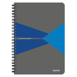 Spirálfüzet, A5, kockás, 90 lap, laminált karton borító, LEITZ "Office", szürke-kék Spirálfüzet, A5, kockás, 90 lap, laminált karton borító, LEITZ "Office", szürke-kék