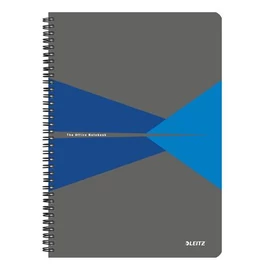 Spirálfüzet, A4, vonalas, 90 lap, PP borító, LEITZ "Office", szürke-kék Spirálfüzet, A4, vonalas, 90 lap, PP borító, LEITZ "Office", szürke-kék