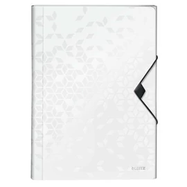 Harmonikamappa, A4, PP, 6 rekeszes, LEITZ "Wow", fehér Harmonikamappa, A4, PP, 6 rekeszes, LEITZ "Wow", fehér