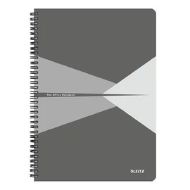 Spirálfüzet, A4, vonalas, 90 lap, laminált karton borító, LEITZ "Office", szürke Spirálfüzet, A4, vonalas, 90 lap, laminált karton borító, LEITZ "Office", szürke