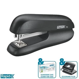 Tűzőgép, 24/6, 26/6, 20 lap, RAPID "F6", fekete Tűzőgép, 24/6, 26/6, 20 lap, RAPID "F6", fekete