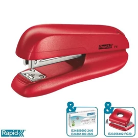 Tűzőgép, 24/6, 26/6, 20 lap, RAPID "F6", piros Tűzőgép, 24/6, 26/6, 20 lap, RAPID "F6", piros