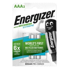 Tölthető elem, AAA mikro, 2x800 mAh, előtöltött, ENERGIZER "Extreme" Tölthető elem, AAA mikro, 2x800 mAh, előtöltött, ENERGIZER "Extreme"