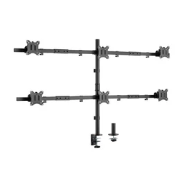 EQuip 17"-32" Articulating 6 Monitor Desk Mount Bracket Black