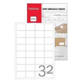 Etikett OPTIMA 32124 47,5x35mm 3200 címke/doboz 100 ív/doboz Etikett OPTIMA 32124 47,5x35mm 3200 címke/doboz 100 ív/doboz