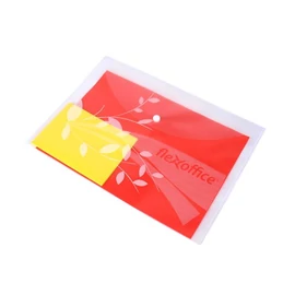 Irattartó tasak, A4, PP, patentos, 120 mikron, FLEXOFFICE, "FO-CBF02", áttetsző, mintás Irattartó tasak, A4, PP, patentos, 120 mikron, FLEXOFFICE, "FO-CBF02", áttetsző, mintás