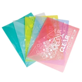 Irattartó tasak, A4, PP, patentos, 180 mikron, FLEXOFFICE "FO-CBF05", vegyes színek Irattartó tasak, A4, PP, patentos, 180 mikron, FLEXOFFICE "FO-CBF05", vegyes színek