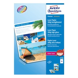 Fotópapír AVERY 2798 A/4 laser fényes 200 g 100 íves Fotópapír AVERY 2798 A/4 laser fényes 200 g 100 íves