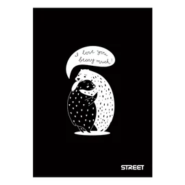 Füzet STREET Black&White A5 54 lapos sima Füzet STREET Black&White A5 54 lapos sima