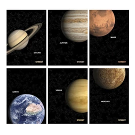 Füzet STREET Planets A/4 54 lapos kockás