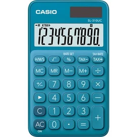 Zsebszámológép, 10 számjegy, CASIO "SL 310" kék Zsebszámológép, 10 számjegy, CASIO "SL 310" kék