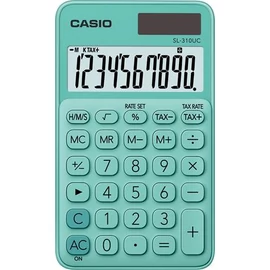 Zsebszámológép, 10 számjegy, CASIO "SL 310", zöld Zsebszámológép, 10 számjegy, CASIO "SL 310", zöld