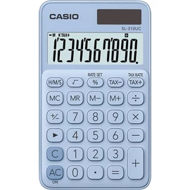 Zsebszámológép, 10 számjegy, CASIO "SL 310", világoskék Zsebszámológép, 10 számjegy, CASIO "SL 310", világoskék
