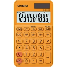 Zsebszámológép, 10 számjegy, CASIO "SL 310", narancs Zsebszámológép, 10 számjegy, CASIO "SL 310", narancs