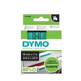 Feliratozógép szalag, 19 mm x 7 m, DYMO "D1", zöld-fekete Feliratozógép szalag, 19 mm x 7 m, DYMO "D1", zöld-fekete